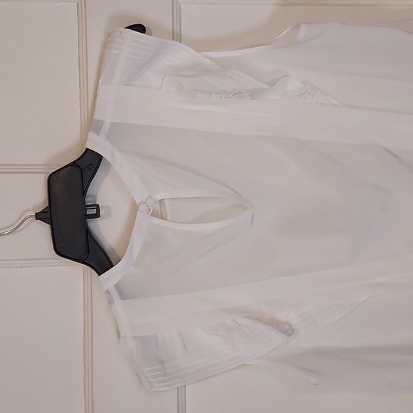 Rebecca Taylor Sleeveless Pintucked Blouse Milk - Picture 12 of 14